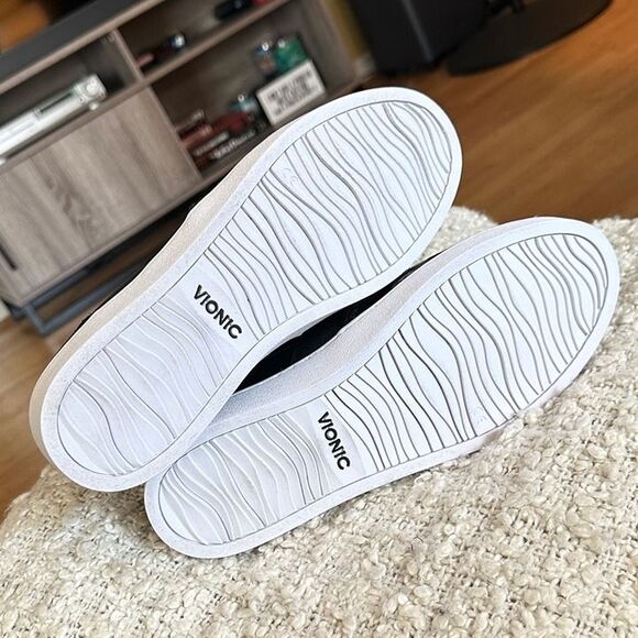 Vionic Demetra Black Croc Embossed Leather Slip On Sneaker Arch Support 9.5 - Picture 11 of 12